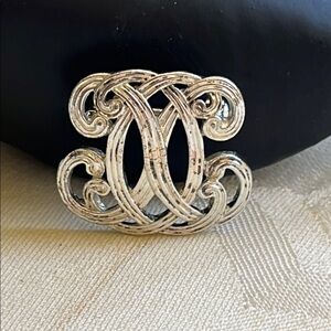 Vintage AK Anne Klein Silver-tone Brooch Pin -